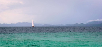帆船绿松石水域安达曼海普吉岛泰国