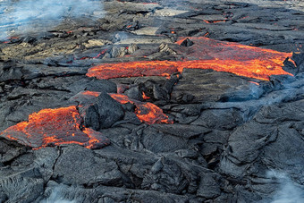 <strong>岩浆</strong>佛格拉达尔山火山火山喷发冰岛