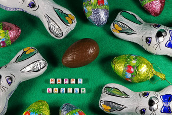 快乐复活节包装巧克力小兔子鸡蛋