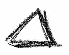 三角形形状使黑色的柔和的蜡笔