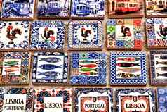 冰箱纪念品磁铁模仿葡萄牙语瓷砖