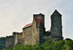 赫德格美丽的城堡不错的农村奥地利国家公园塔亚谷较低的奥地利欧洲