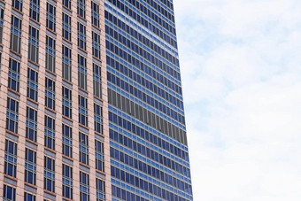 企业办公室建筑金融区现代摩天大楼城市市中心商业真正的房地产业务当代体系结构