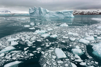 全景图像极地帽南极洲极地帽水南极洲