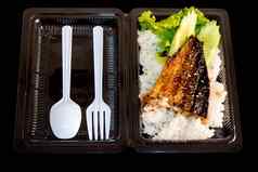 烧烤鱼大米塑料盒子首页食物