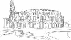 罗马城市大纲手画草图