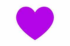 紫罗兰色的心图标平设计