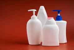 形状空白白色塑料瓶肥皂产品