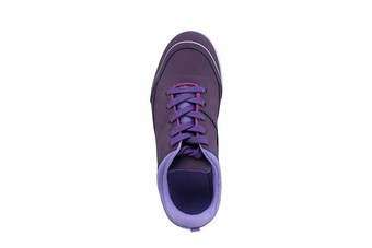 运动鞋紫色的白色唯一的体育运动鞋子白色背景