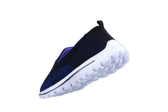 运动鞋蓝色的紫色的口音白色唯一的体育运动鞋子白色背景