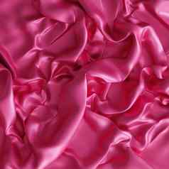 粉红色的闪亮的缎丝绸纺织奢侈品布折叠呈现背景