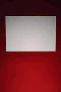 空白纸白色红色的背景办公室文具平铺奢侈品品牌平躺品牌身份设计模型