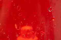 水滴红色的背景抽象纹理