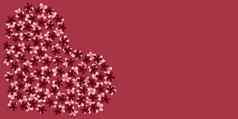 现代业务卡设计模板心使粉红色的樱桃樱花花装饰紫色背景模板溢价礼物凭证折扣优惠券问候卡包装复制空间