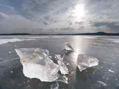 海洋冰山块纯南极景观冰山浮冰