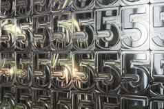 闪亮的金属加工数字盘子平铺的紧密完整的框架背景
