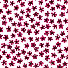 无缝的模式开花日本樱桃樱花织物包装壁纸纺织装饰设计邀请打印礼物包装制造业樱红色花白色背景