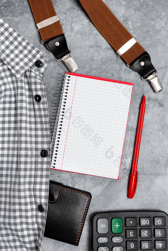 展示适当的工作服装设计显示正式的办公室衣服写作重要的笔记摘要记者装服装测量