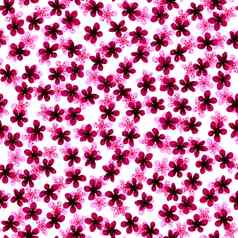 无缝的模式开花日本樱桃樱花织物包装壁纸纺织装饰设计邀请打印礼物包装制造业粉红色的栗色花白色背景
