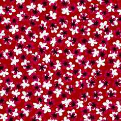 无缝的模式开花日本樱桃樱花织物包装壁纸纺织装饰设计邀请打印礼物包装制造业白色樱红色花红色的背景