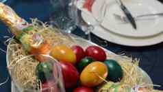 插图复活节节日表格兔子鸡蛋装饰