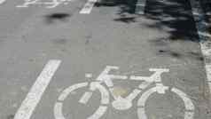 插图标志着自行车路径自行车标志骑自行车街车道