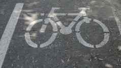 插图标志着自行车路径自行车标志骑自行车街车道