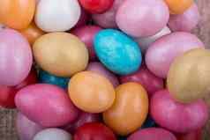 色彩斑斓的美味的糖果糖果视图