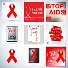 集艾滋病海报
