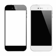 智能手机黑色的白色