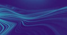 摘要技术背景波效果蓝色的未来主义的背景声音波大数据