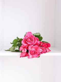 美丽的粉红色的玫瑰软背景