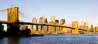 布鲁克林桥曼哈顿纽约城市美国