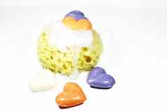 黄色的海绵肥皂泡沫彩色的肥皂