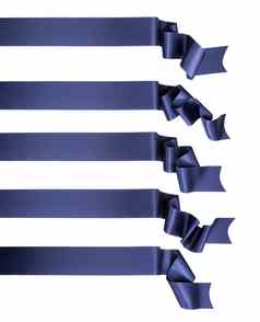 蓝色的丝带横幅集合