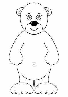泰迪熊孤立的轮廓