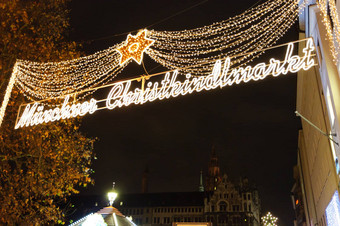 圣诞节灯饰慕尼黑德国