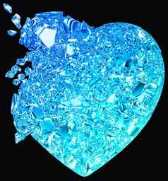 蓝色的破碎的心无回报的爱