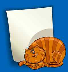 卡通设计脂肪红色的猫