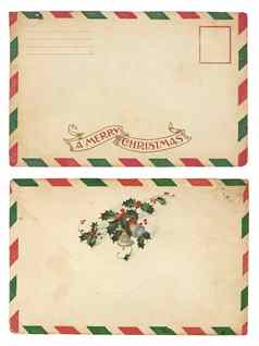 古董圣诞节信封