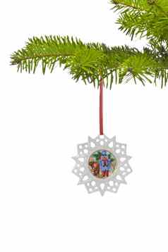 雪明星形状点缀圣诞节树装饰