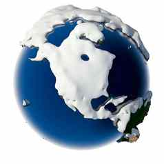 地球地球覆盖雪飘