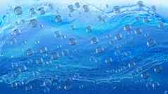 运动蓝色的水滴雨