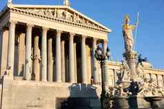 奥地利议会雅典娜喷泉维也纳奥地利