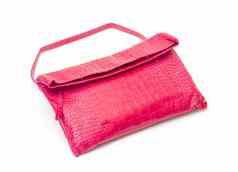 时尚粉红色的皮革手提包