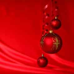 红色的圣诞节球