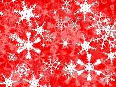 明亮的白色圣诞节雪花红色的背景设计