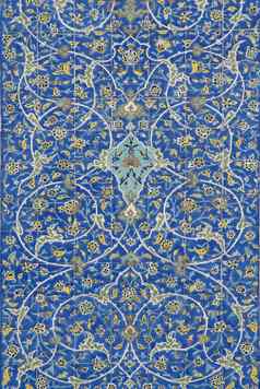 传统的波斯陶瓷瓷砖伊斯法罕伊朗