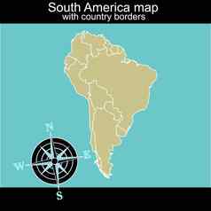 南美国地图国家边界