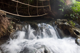 热瀑布景观甲米泰国